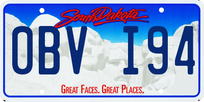SD license plate 0BVI94