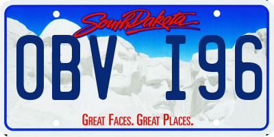 SD license plate 0BVI96