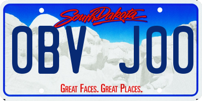 SD license plate 0BVJ00