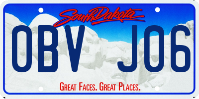 SD license plate 0BVJ06