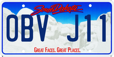 SD license plate 0BVJ11