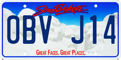 SD license plate 0BVJ14