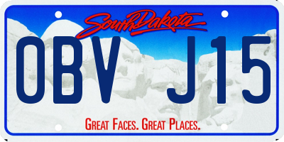 SD license plate 0BVJ15
