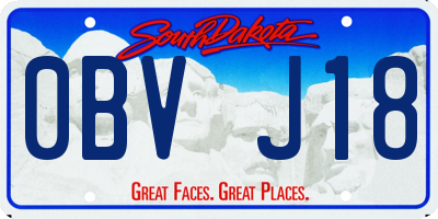 SD license plate 0BVJ18