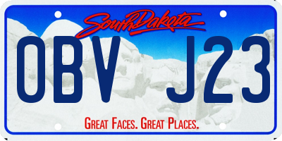 SD license plate 0BVJ23