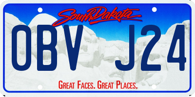 SD license plate 0BVJ24