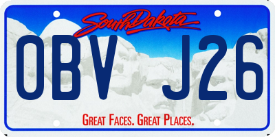 SD license plate 0BVJ26