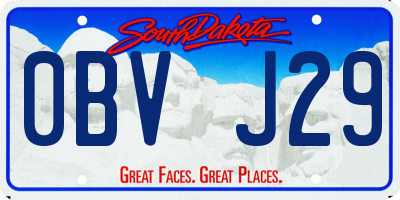 SD license plate 0BVJ29