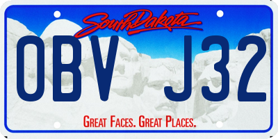 SD license plate 0BVJ32