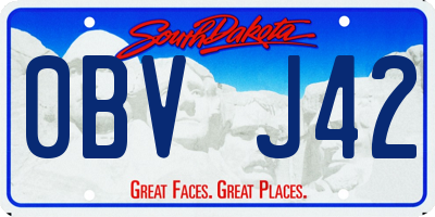 SD license plate 0BVJ42