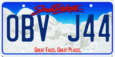 SD license plate 0BVJ44