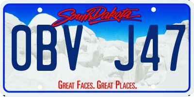 SD license plate 0BVJ47