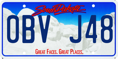 SD license plate 0BVJ48
