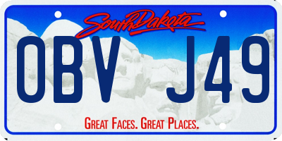 SD license plate 0BVJ49