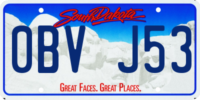 SD license plate 0BVJ53