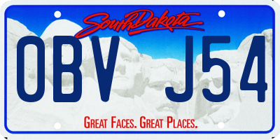 SD license plate 0BVJ54