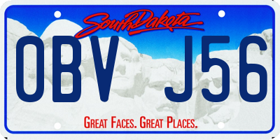 SD license plate 0BVJ56