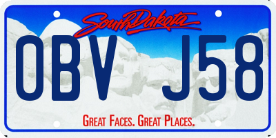 SD license plate 0BVJ58