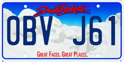 SD license plate 0BVJ61