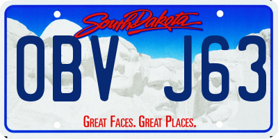 SD license plate 0BVJ63