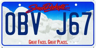 SD license plate 0BVJ67