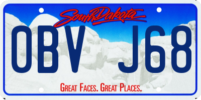 SD license plate 0BVJ68