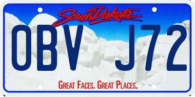 SD license plate 0BVJ72