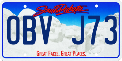 SD license plate 0BVJ73