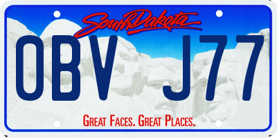 SD license plate 0BVJ77