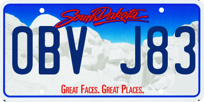 SD license plate 0BVJ83