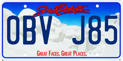 SD license plate 0BVJ85