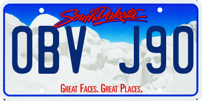 SD license plate 0BVJ90