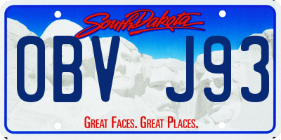 SD license plate 0BVJ93