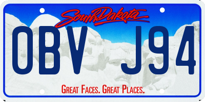 SD license plate 0BVJ94