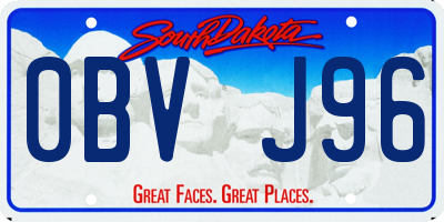 SD license plate 0BVJ96