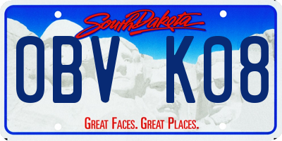 SD license plate 0BVK08