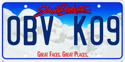 SD license plate 0BVK09