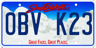SD license plate 0BVK23