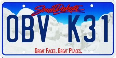 SD license plate 0BVK31