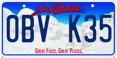 SD license plate 0BVK35