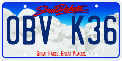 SD license plate 0BVK36