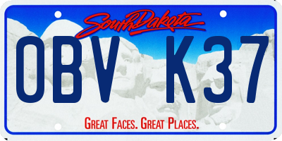 SD license plate 0BVK37