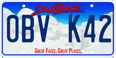 SD license plate 0BVK42