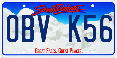 SD license plate 0BVK56