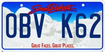SD license plate 0BVK62