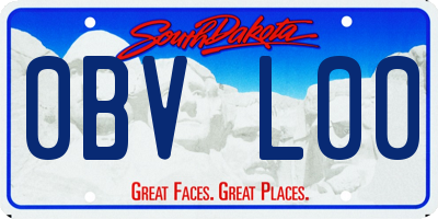 SD license plate 0BVL00