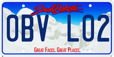 SD license plate 0BVL02