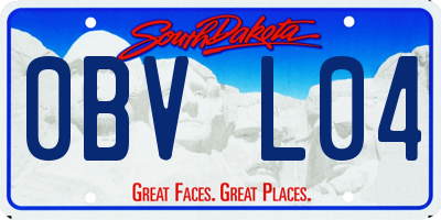 SD license plate 0BVL04