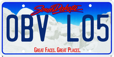 SD license plate 0BVL05