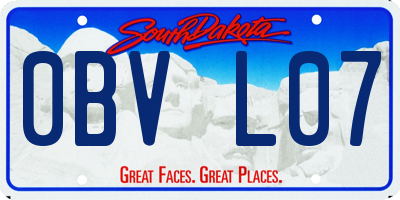 SD license plate 0BVL07